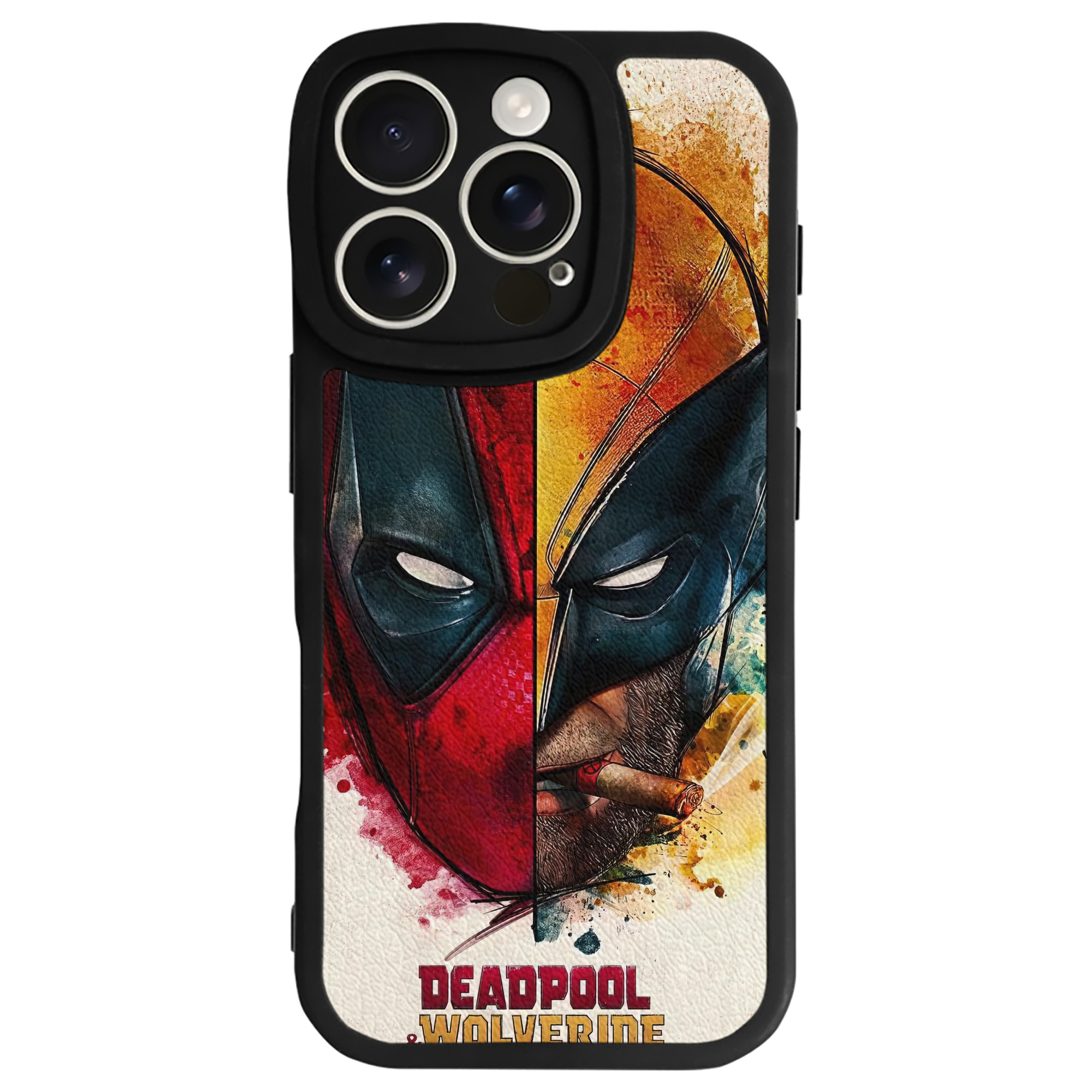 （画像用） Deadpool デッドプール 【iPhone 16シリーズ対応】シリコンスマホケース（レザー調） 材質：シリコン